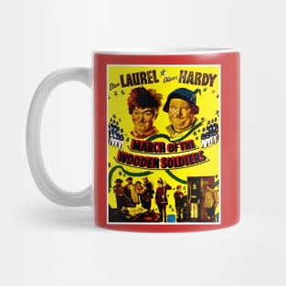 March of the wooden Soldiers Vintage Laurel and Hardy Movie Poster Mug